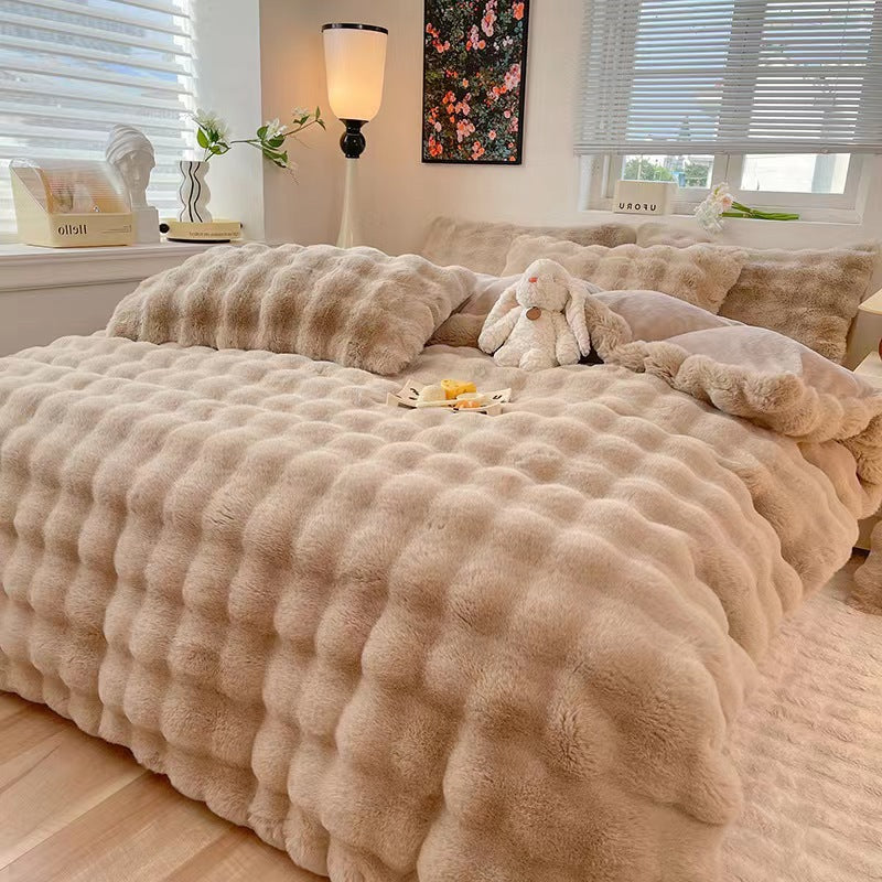 Foglio di pelliccia di coniglio finto addensato comfort