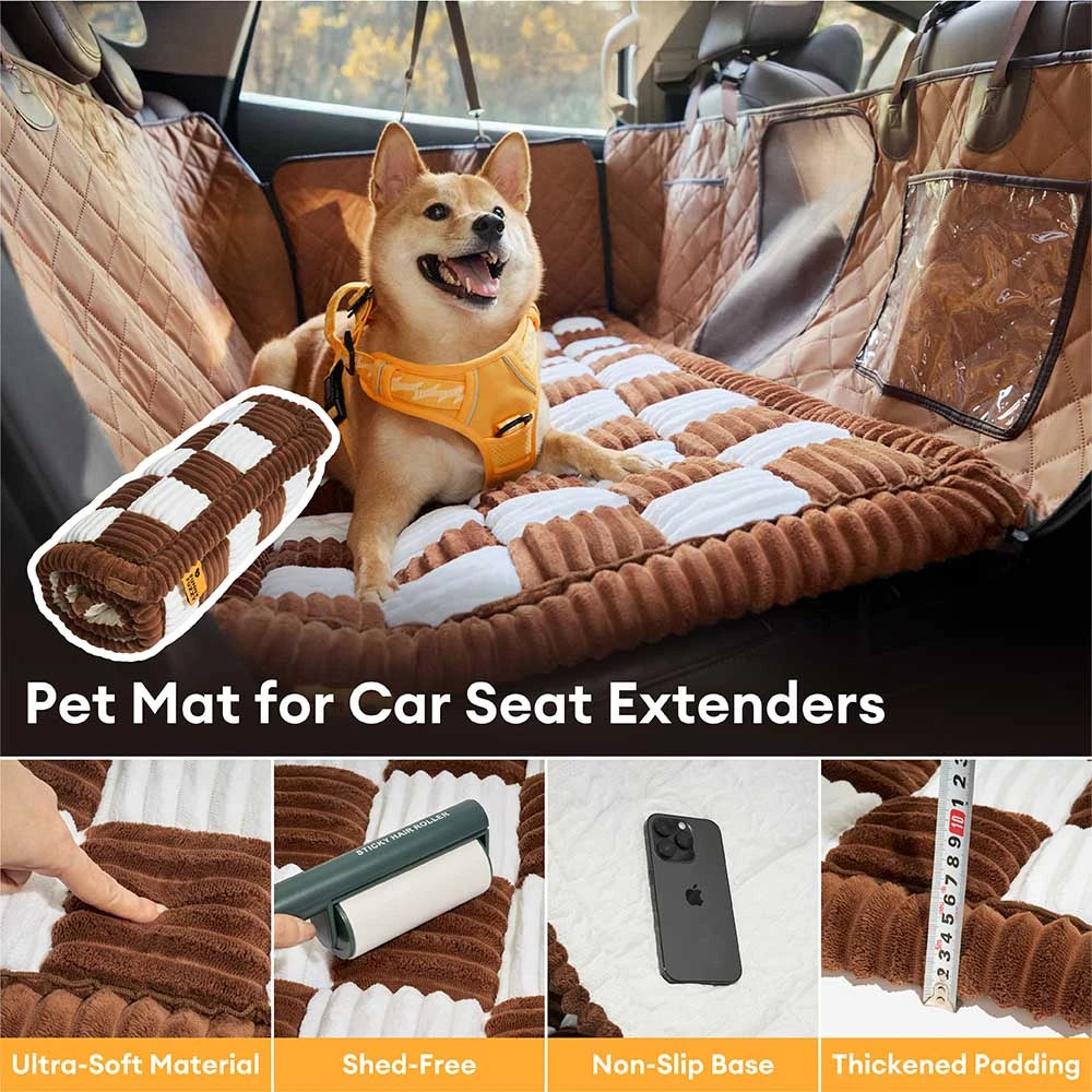 Cubierta de asiento de auto para hamacas para perros de cuero de cuero de piel sintética - Propsector de paseos