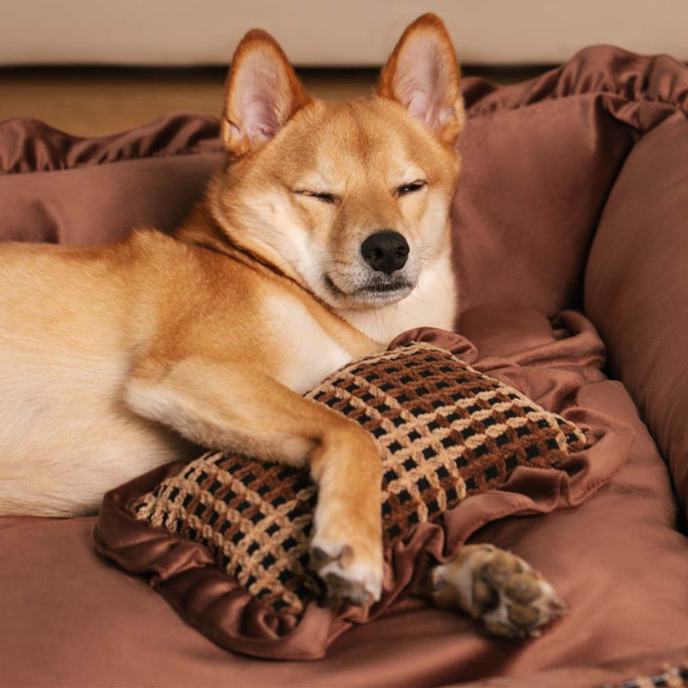 Classico lussuoso lavabile floreale accogliente cuscino per cani cuscino per cani da letto- nacquere