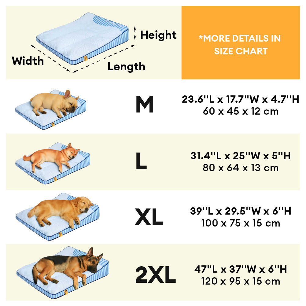 Rettangolo di raffreddamento extra grandioso Rettangolo Ortopedico Dog Bed - Nap di raffreddamento