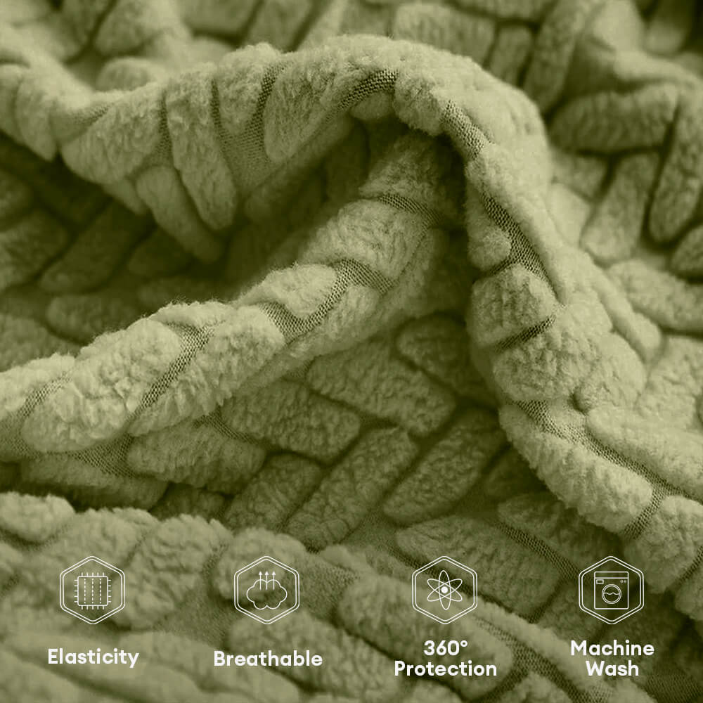 Texture foglia di grano per tutta la stagione elastico universale piena protezione di divano magico