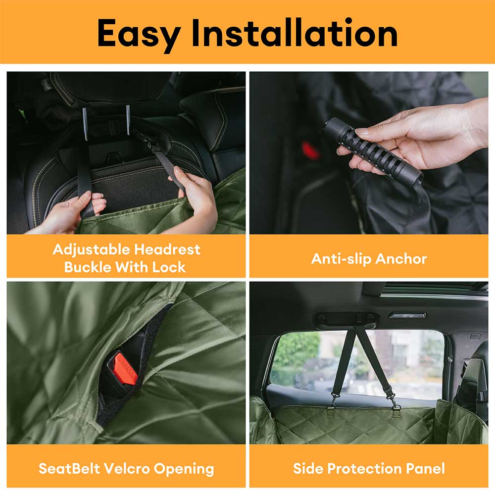 Extension de siège arrière pour chien extra-large à couverture complète pour chambre à coucher mobile - Idéal pour les voyages et le camping