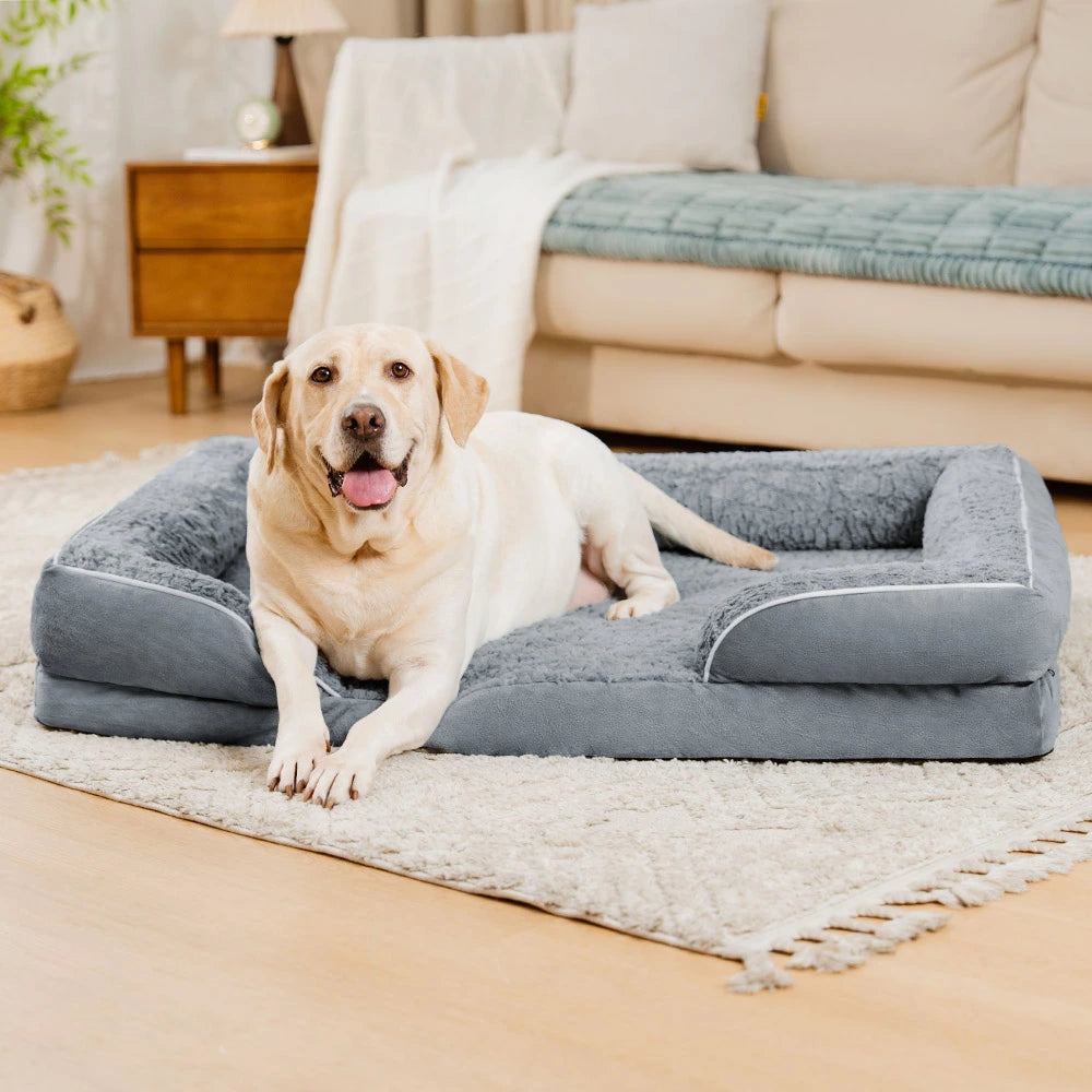 Cama de perros ortopédica de soporte envolvente impermeable desmontable