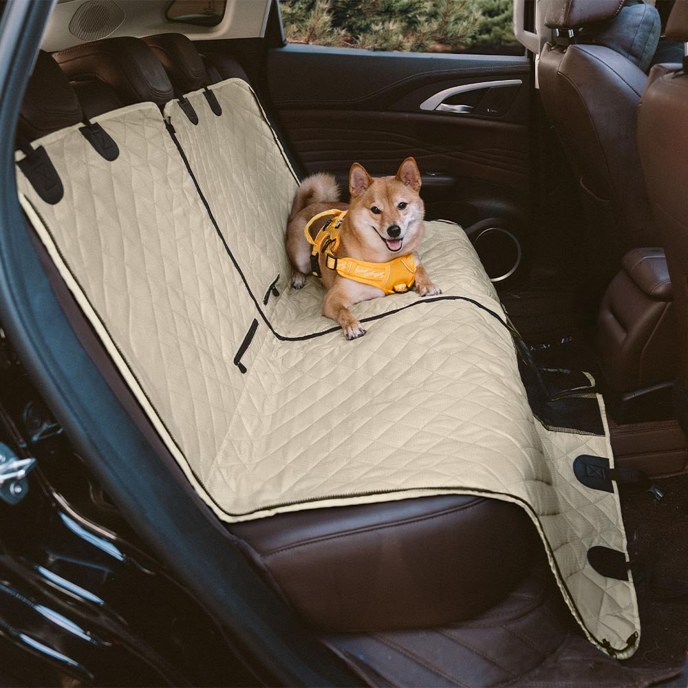 Cubierta de asiento para perros de automóvil múltiple impermeable: protector de asiento trasero convertible para mascotas