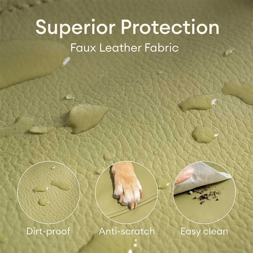 Deluxe Faux Leather Safety Center Console Pet Car Seat and Carrier - Urban Voyager