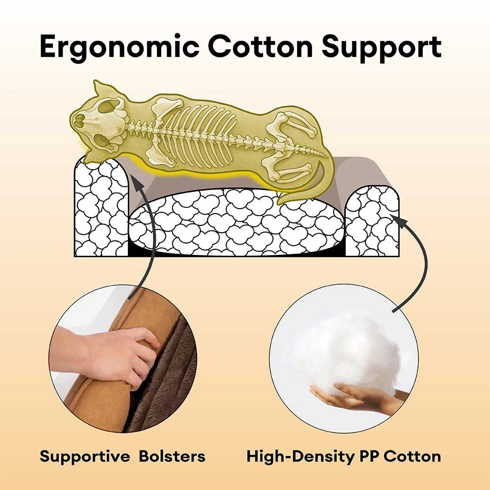 Cama de perro lavable de doble cara retro ante con almohada-Sweetdream