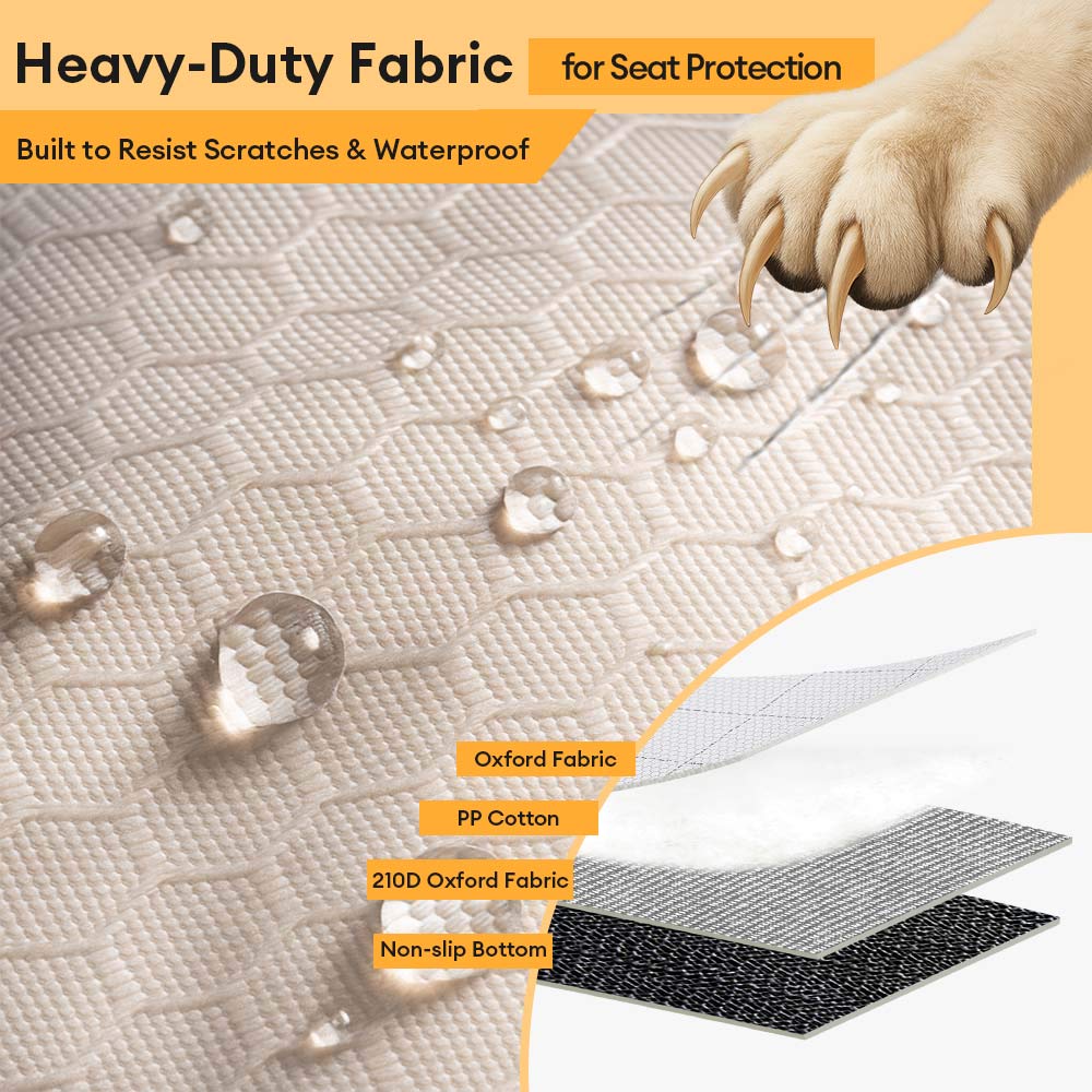 Cubierta de asiento para perros de automóvil múltiple impermeable: protector de asiento trasero convertible para mascotas