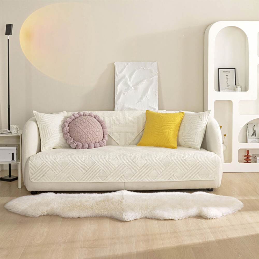 Cubierta de sofá de algodón sólido de algodón sólido de algodón sólido para todas las estaciones