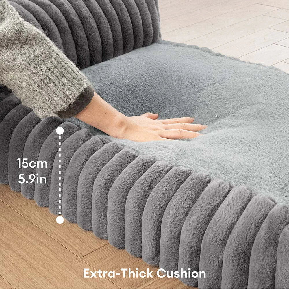 Mini Plush Home-Style Backrest Orthopedic Bed for Small Dogs - TinyNest