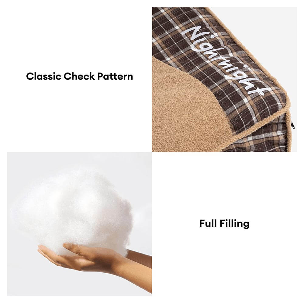 Cama de perros rectángulo de peluche de peluche extravagante extra grande - noche nocturna