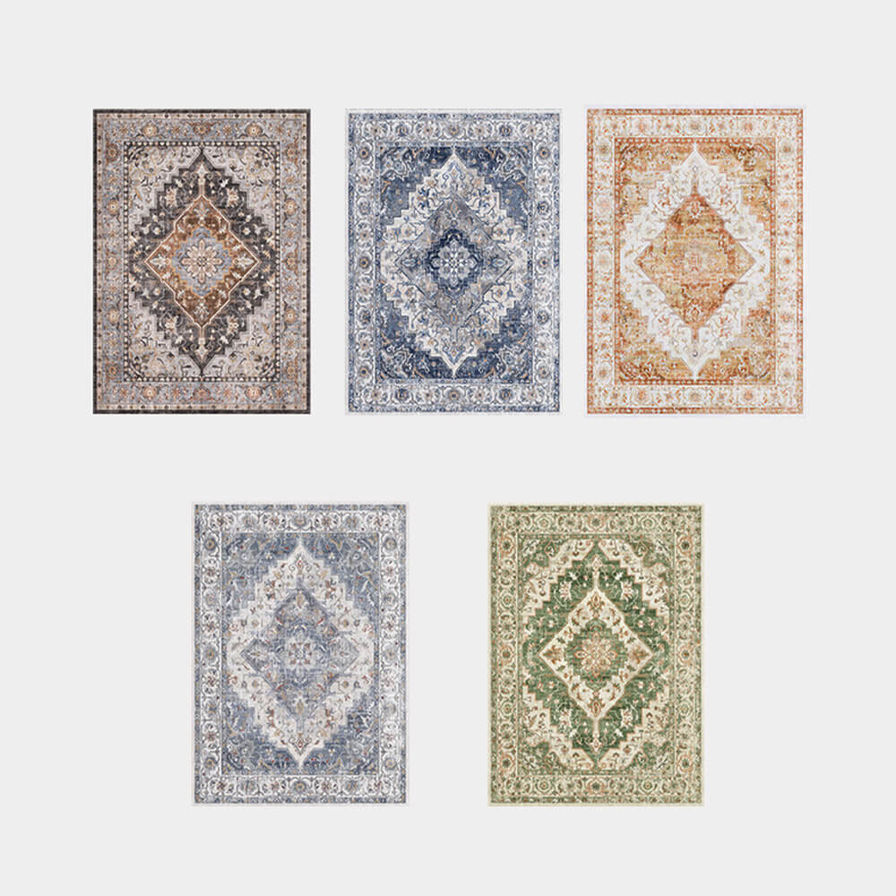 Alfombra de sala de estar de estilo persa étnico nórdico