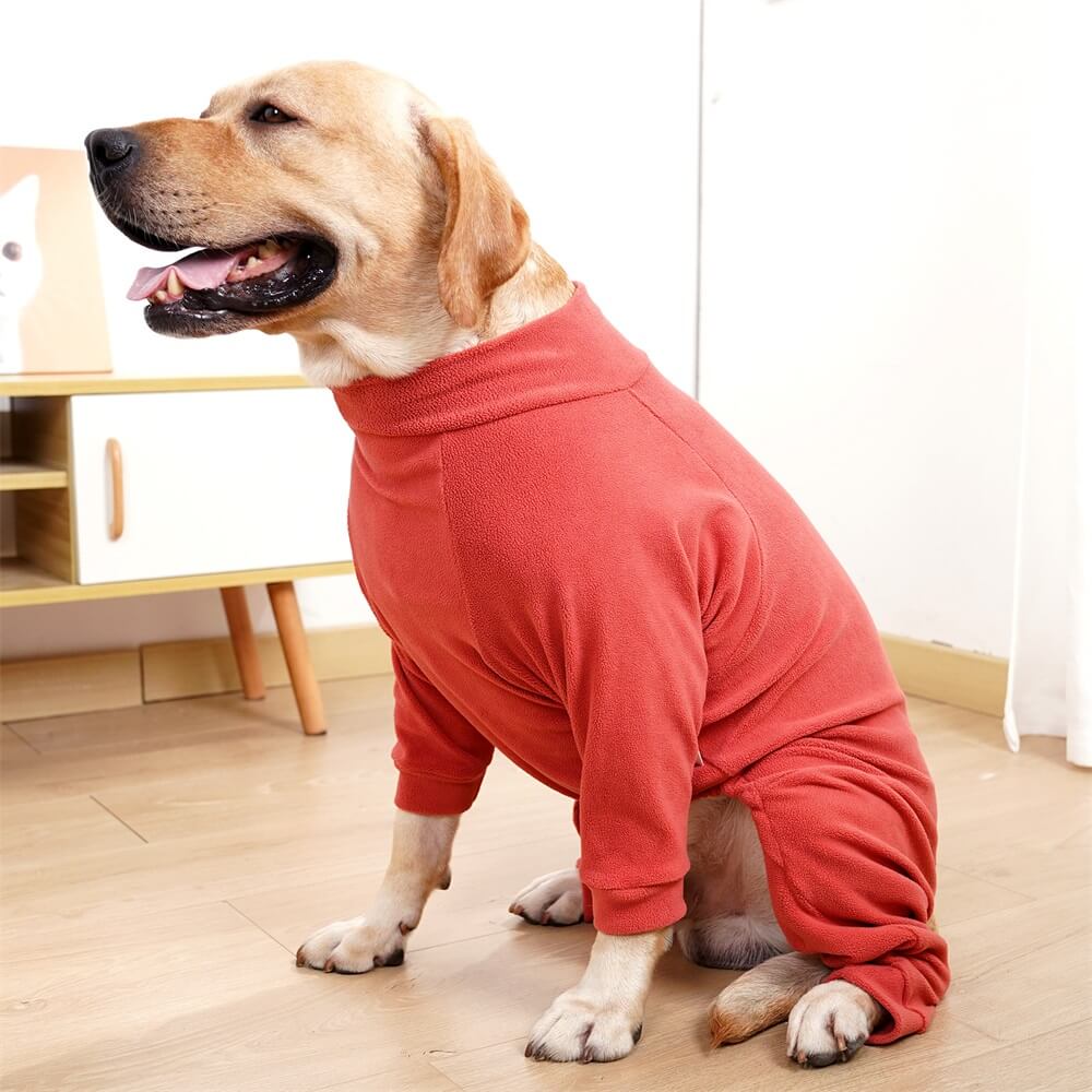 Pajamas per cani in pile accogliente - abbigliamento per il sonno perfetto per cani di grosso