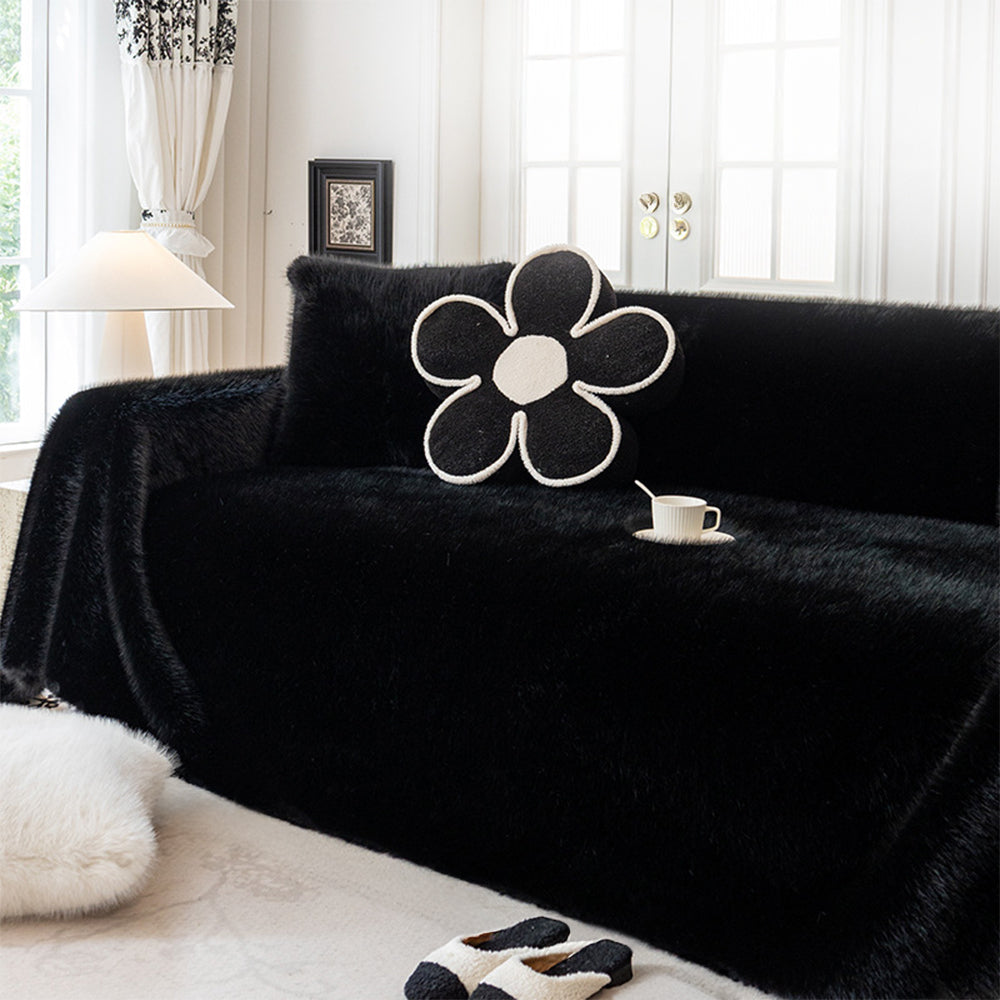 Coperchio di divano monofunzionale in finta pelliccia lunga per la pelle di lusso