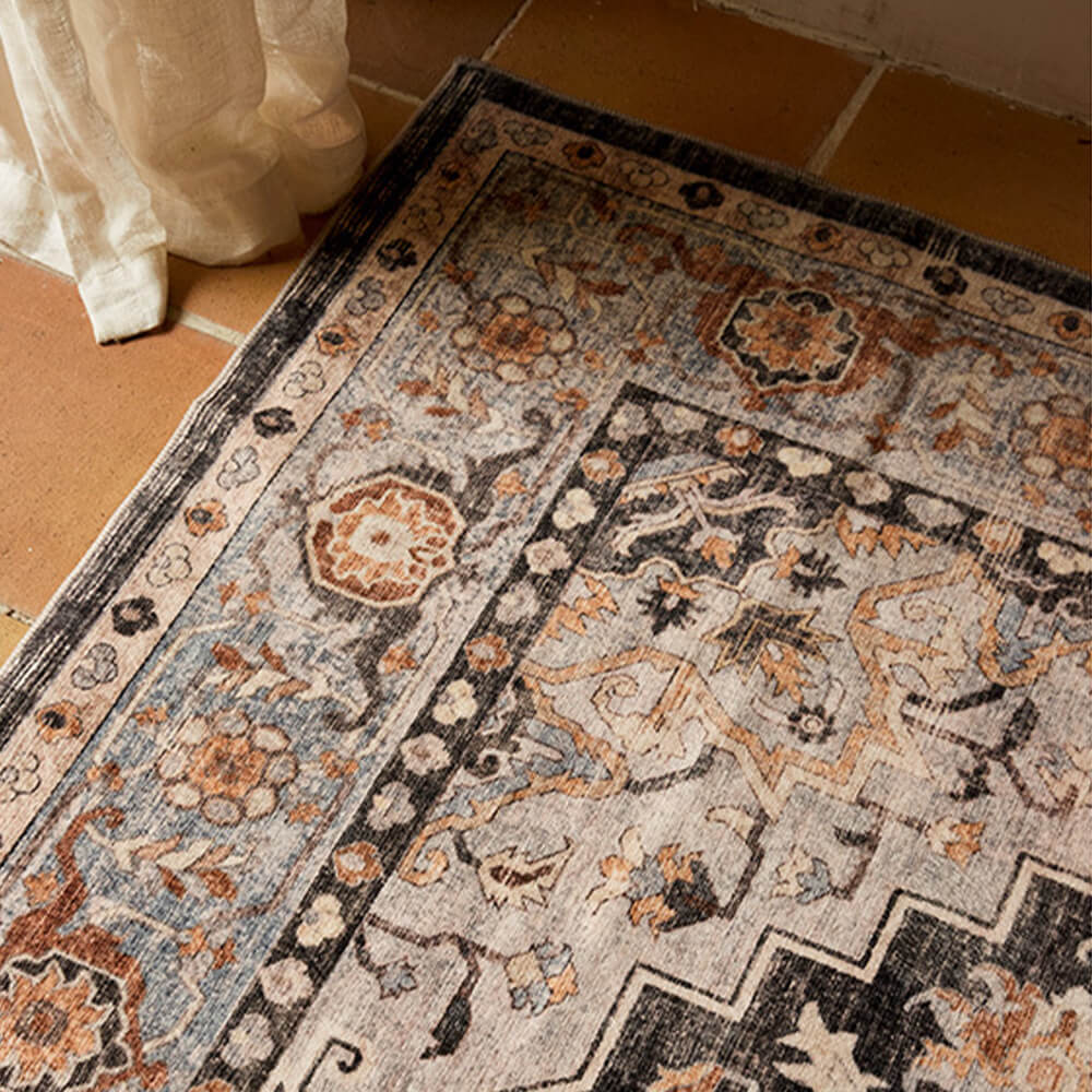 Alfombra de sala de estar de estilo persa étnico nórdico