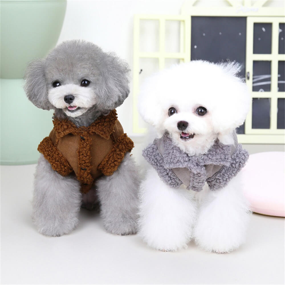 Giacca per cani shearling - capispalla invernale calda ed elegante