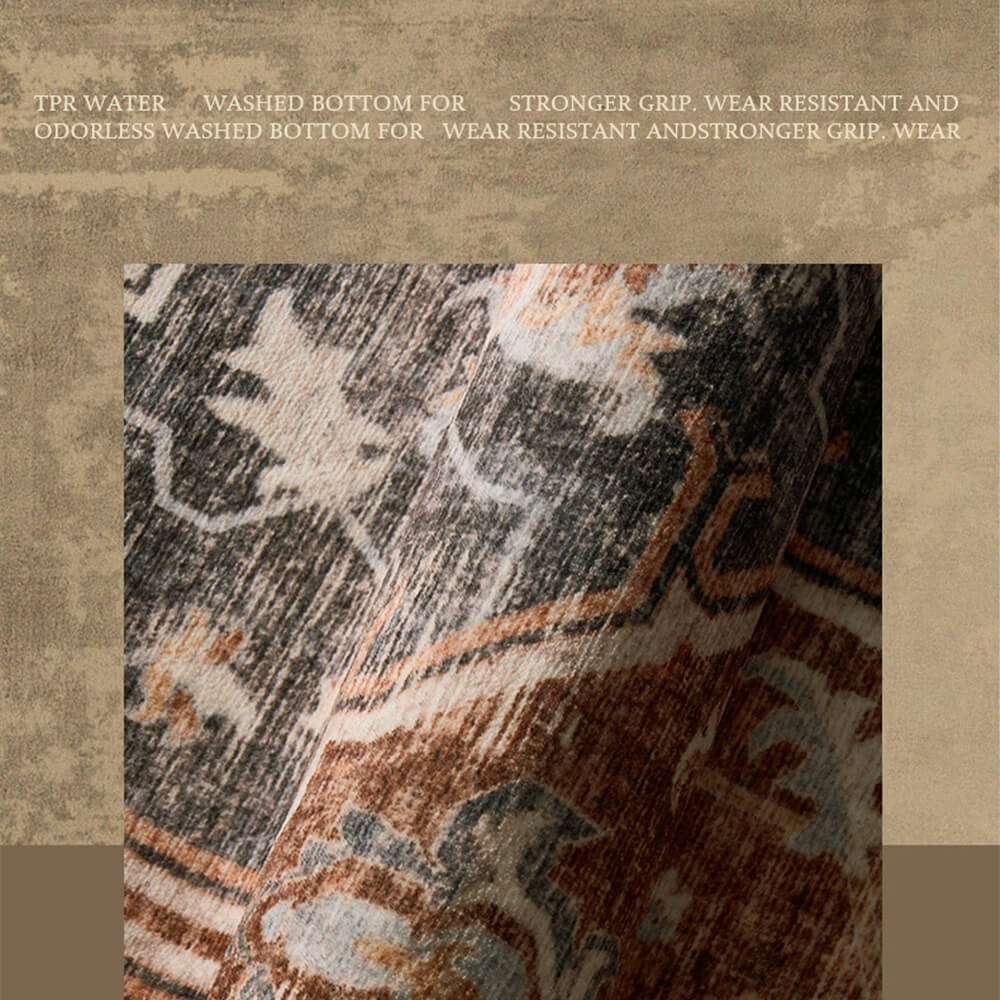 Alfombra de sala de estar de estilo persa étnico nórdico