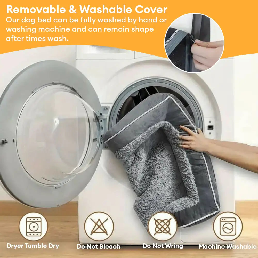 Cama de perros ortopédica de soporte envolvente impermeable desmontable