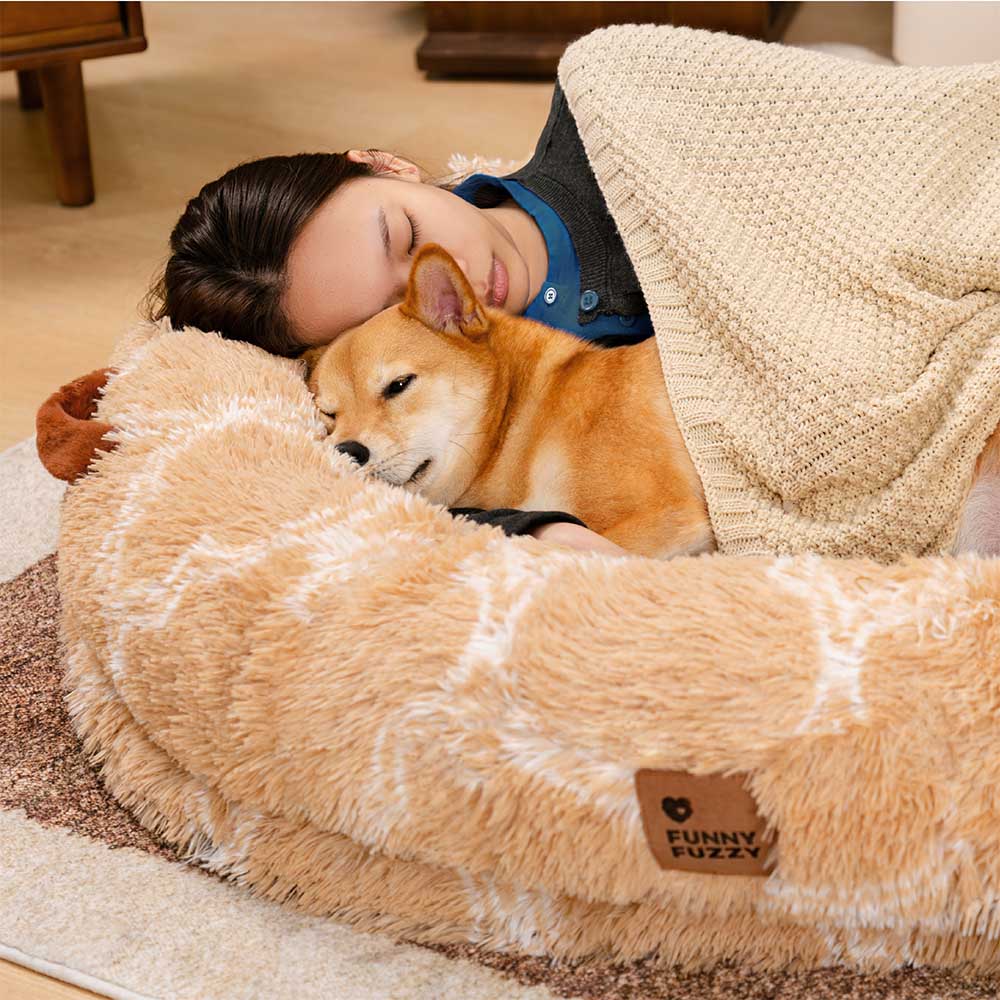 Cama clásica de perros humanos de donas súper grandes y esponjosas - Cuddle Cradle