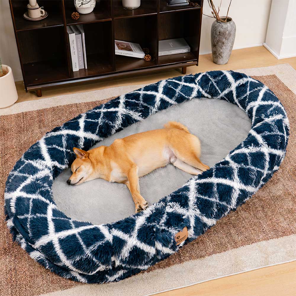 Cama clásica de perros humanos de donas súper grandes y esponjosas - Cuddle Cradle