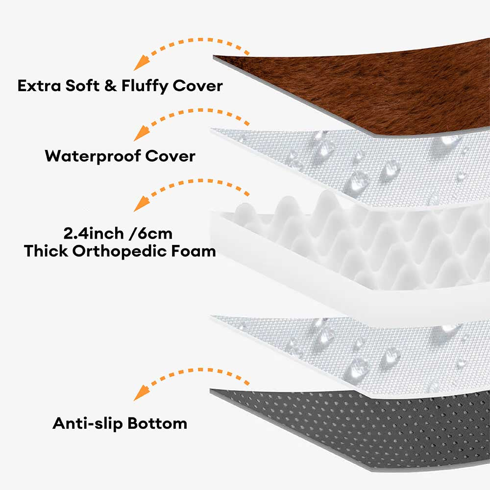 Cama clásica de perros humanos de donas súper grandes y esponjosas - Cuddle Cradle