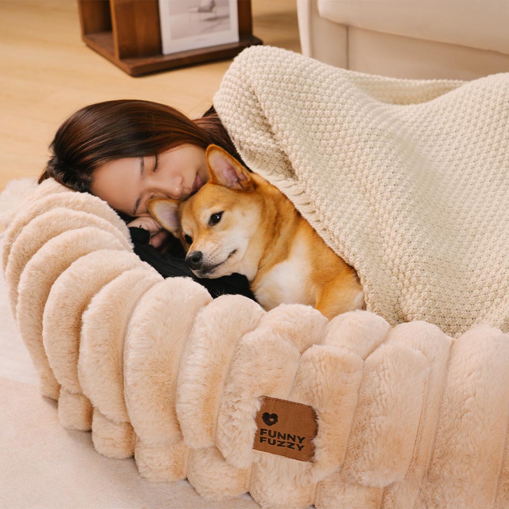 Cama clásica de perros humanos de donas súper grandes y esponjosas - Cuddle Cradle