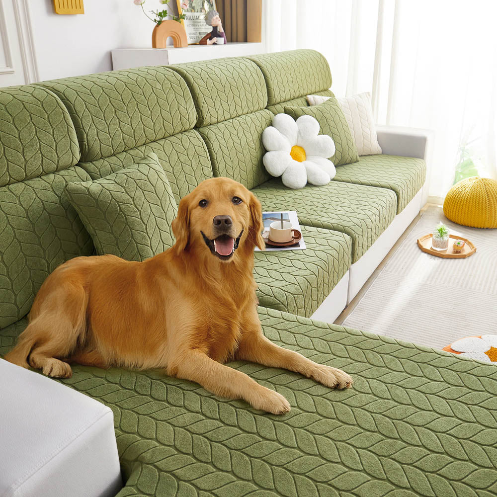 Texture foglia di grano per tutta la stagione elastico universale piena protezione di divano magico