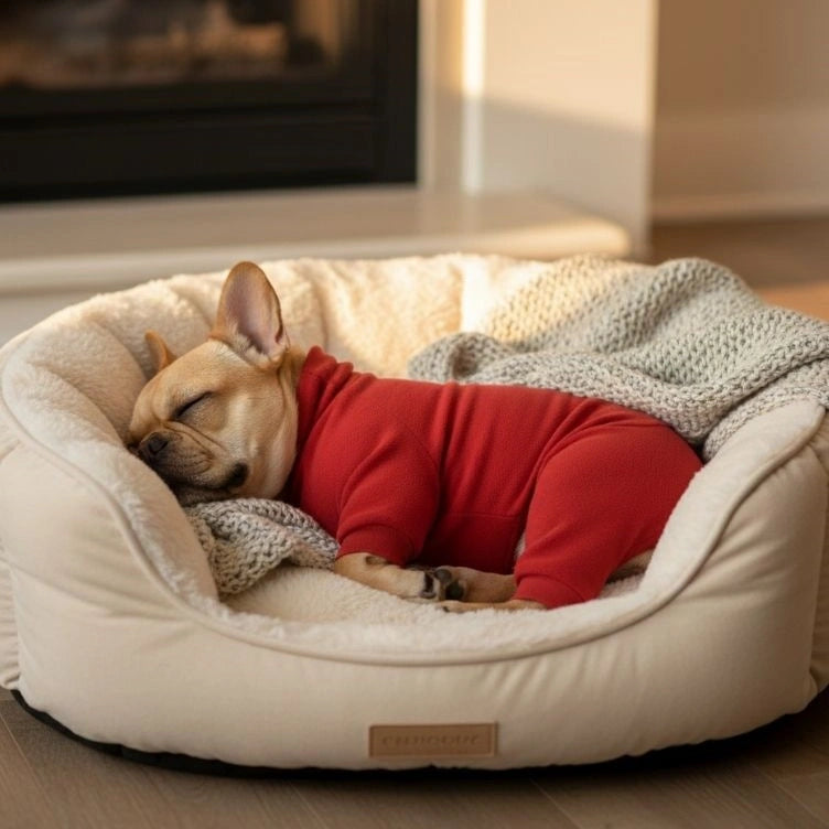 Pajamas per cani in pile accogliente - abbigliamento per il sonno perfetto per cani di grosso