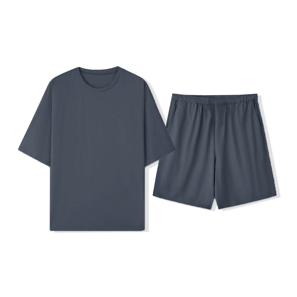 Coppia a manica corta a colori a colore puro ecologico resistente agli animali domestici.