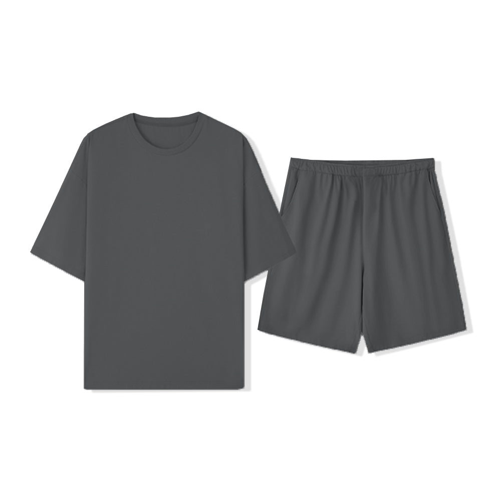 Coppia a manica corta a colori a colore puro ecologico resistente agli animali domestici.