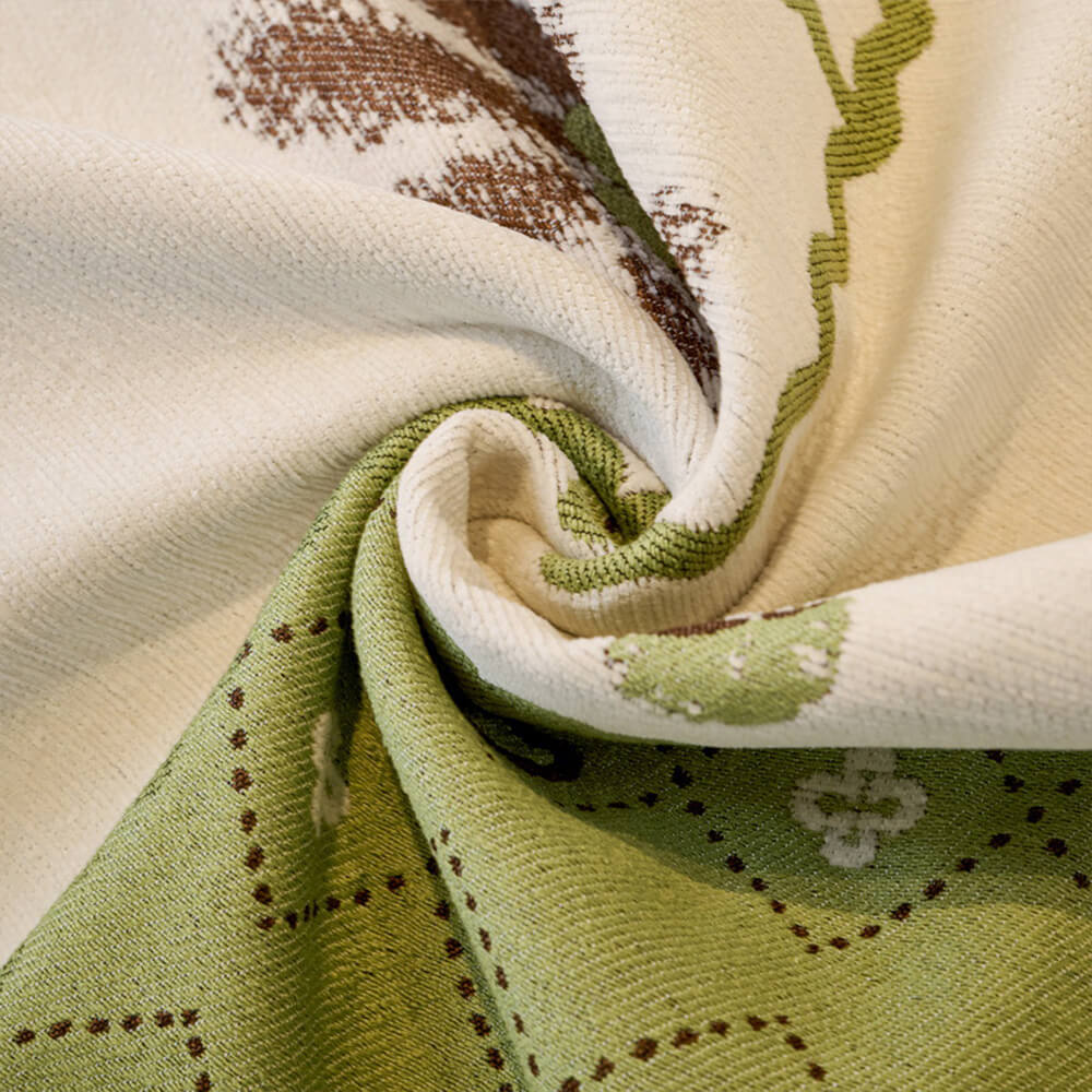 Tela resistente a los scratch chenille estilo pastoral de forma irregular sin deslizamiento de la cubierta del sofá sin deslizamiento