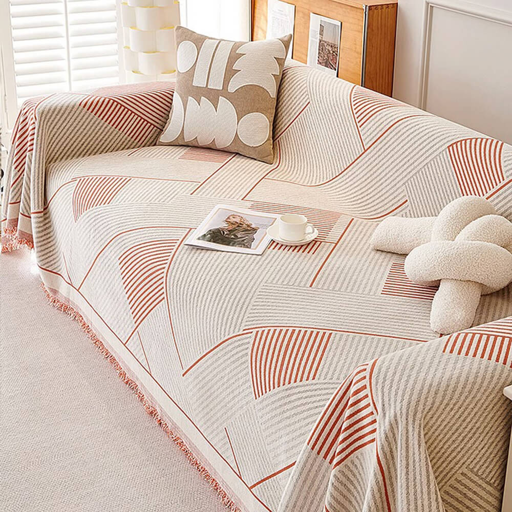 Patrón geométrico de geométrico Chenille Trow Couch Couch