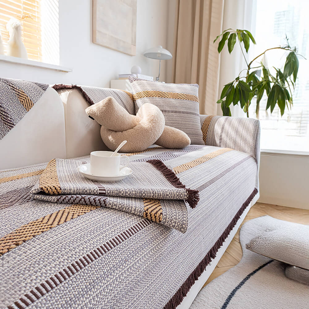 Capacal de sofá de algodón natural clásico