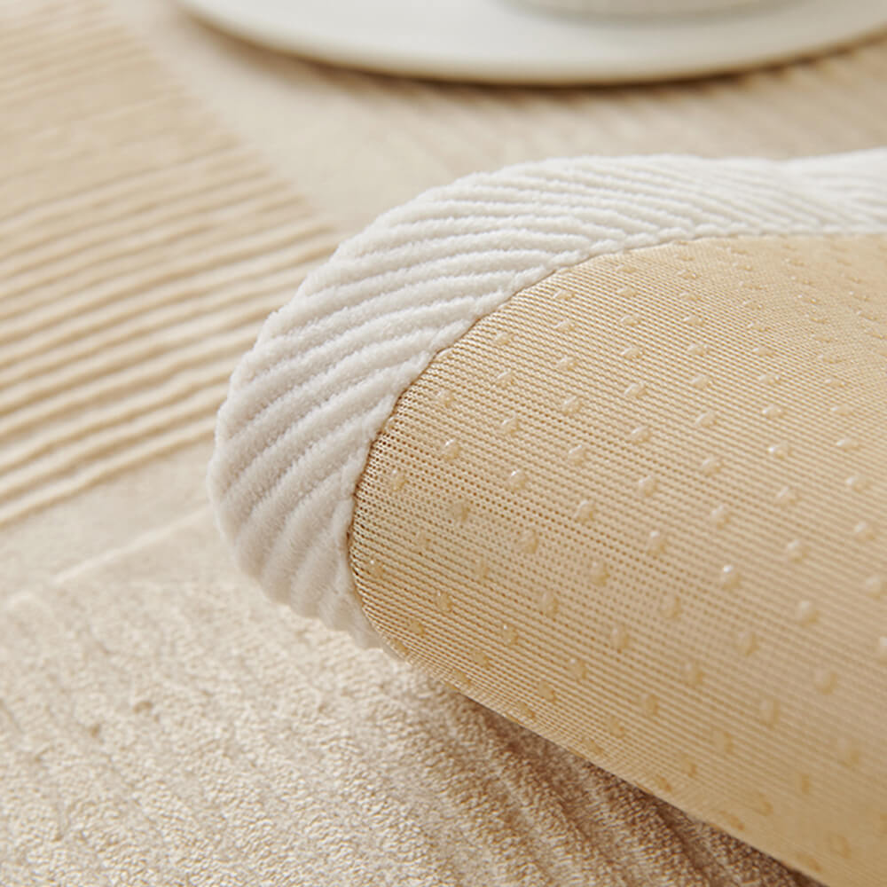 Cubierta clásica de sofá de felpa de cuadrado rayado