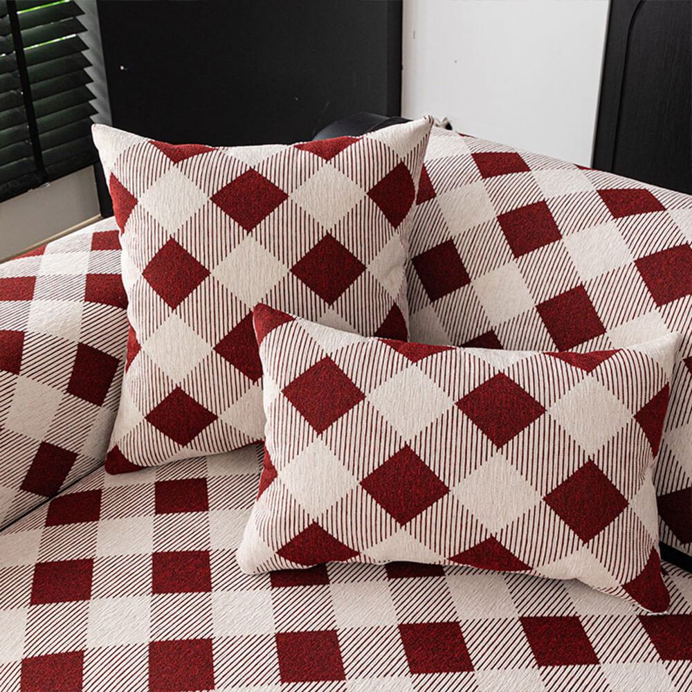 Diamond Chenille Scratch-resistant Sofa Protection Non-slip Couch Cover