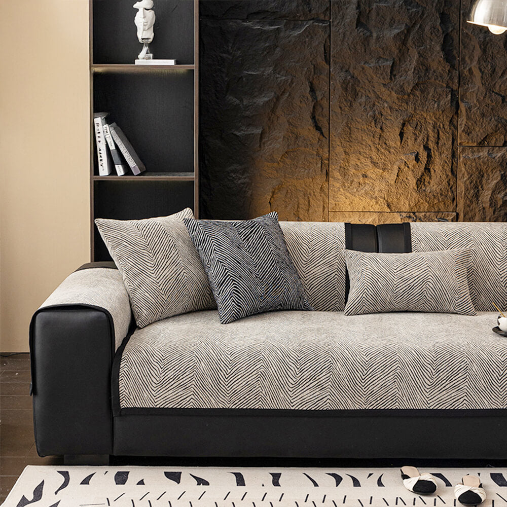 Patrón de árbol irregular cubierta de sofá de chenilla gruesa