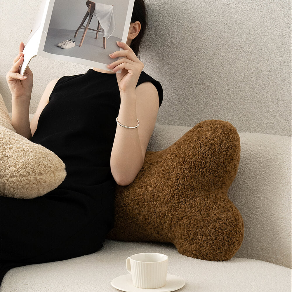 Peluga di divano a forma di osso cuscino decorativo morbido