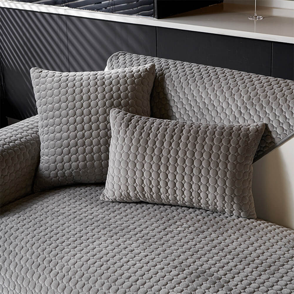 Coperchio di divano traspirante non slip traspirante in pelle scamosciata in pelle scamosciata.