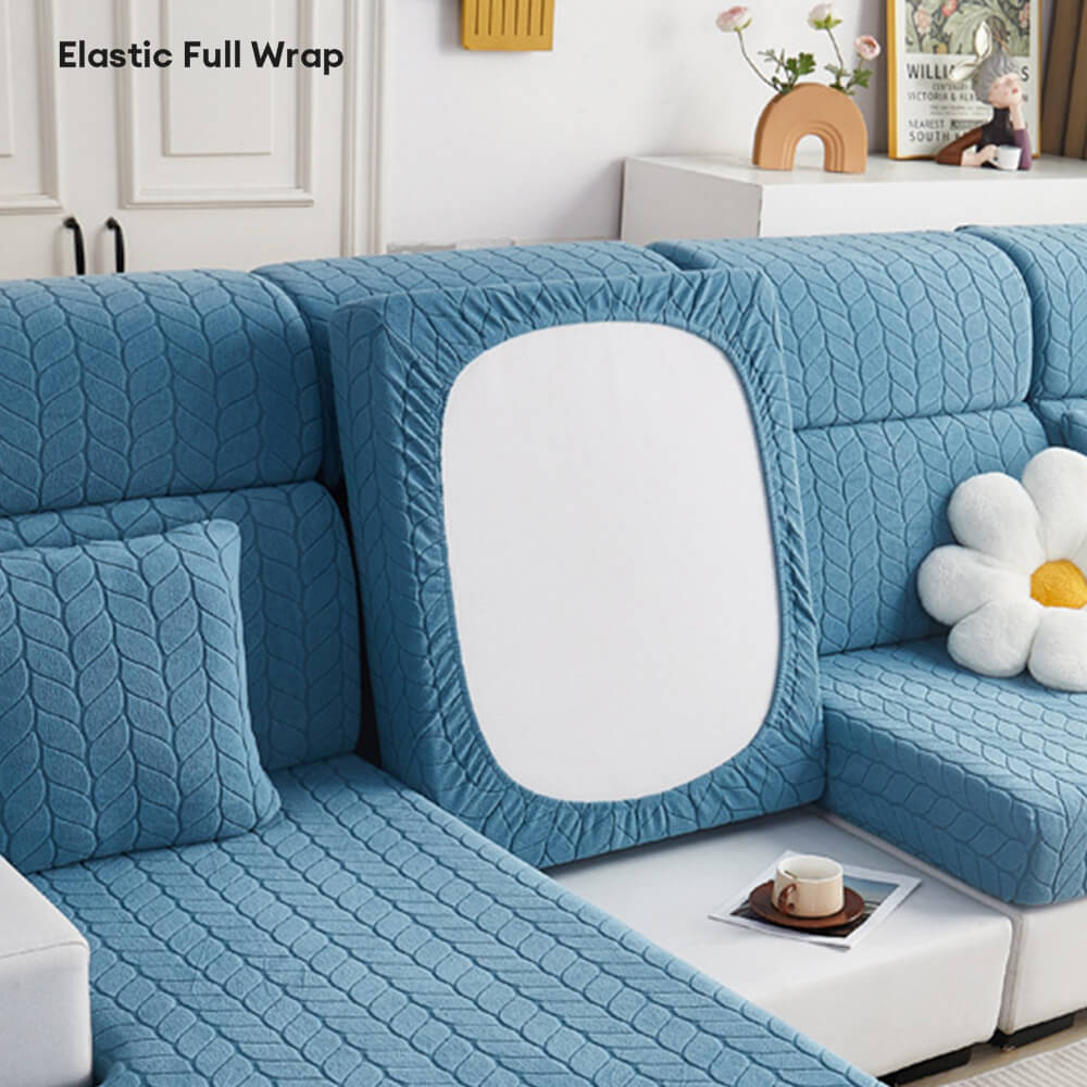 Texture foglia di grano per tutta la stagione elastico universale piena protezione di divano magico