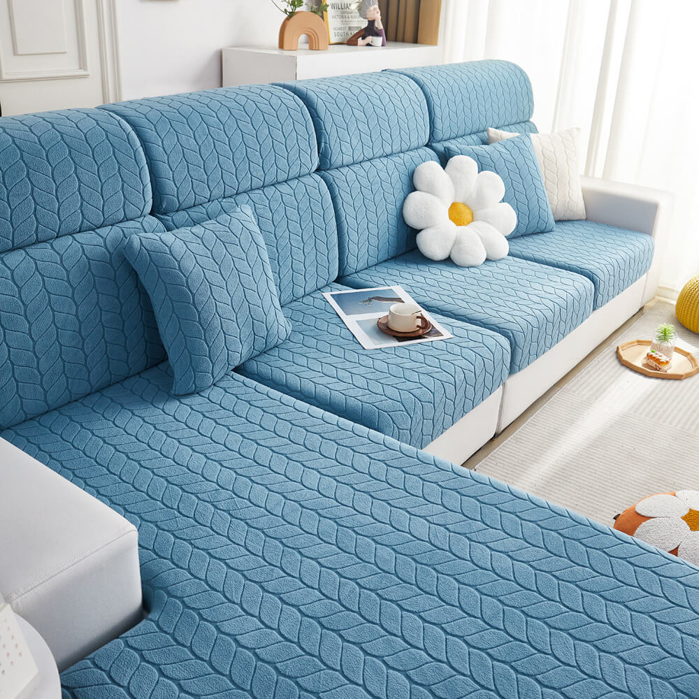 Texture foglia di grano per tutta la stagione elastico universale piena protezione di divano magico