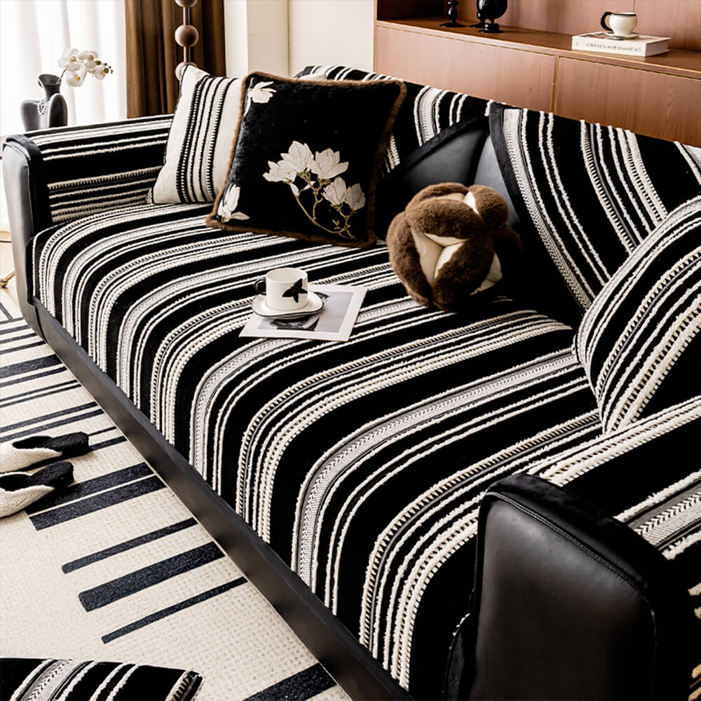 Vintage Jacquard All-Season Chenille Cubierta de sofá sin deslizamiento