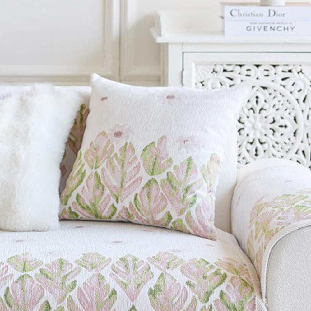 Chenille diseño botánico romántico