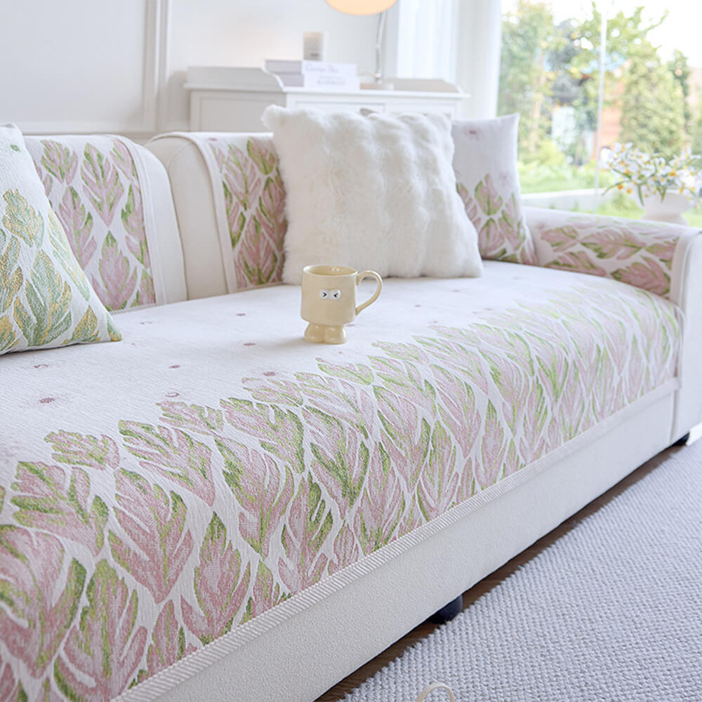 Chenille diseño botánico romántico