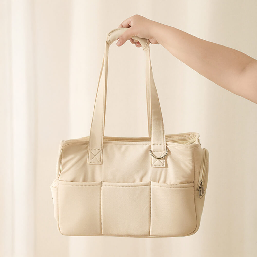 Bolso elegante para perros y gatos de viaje a cuadros a cuadros