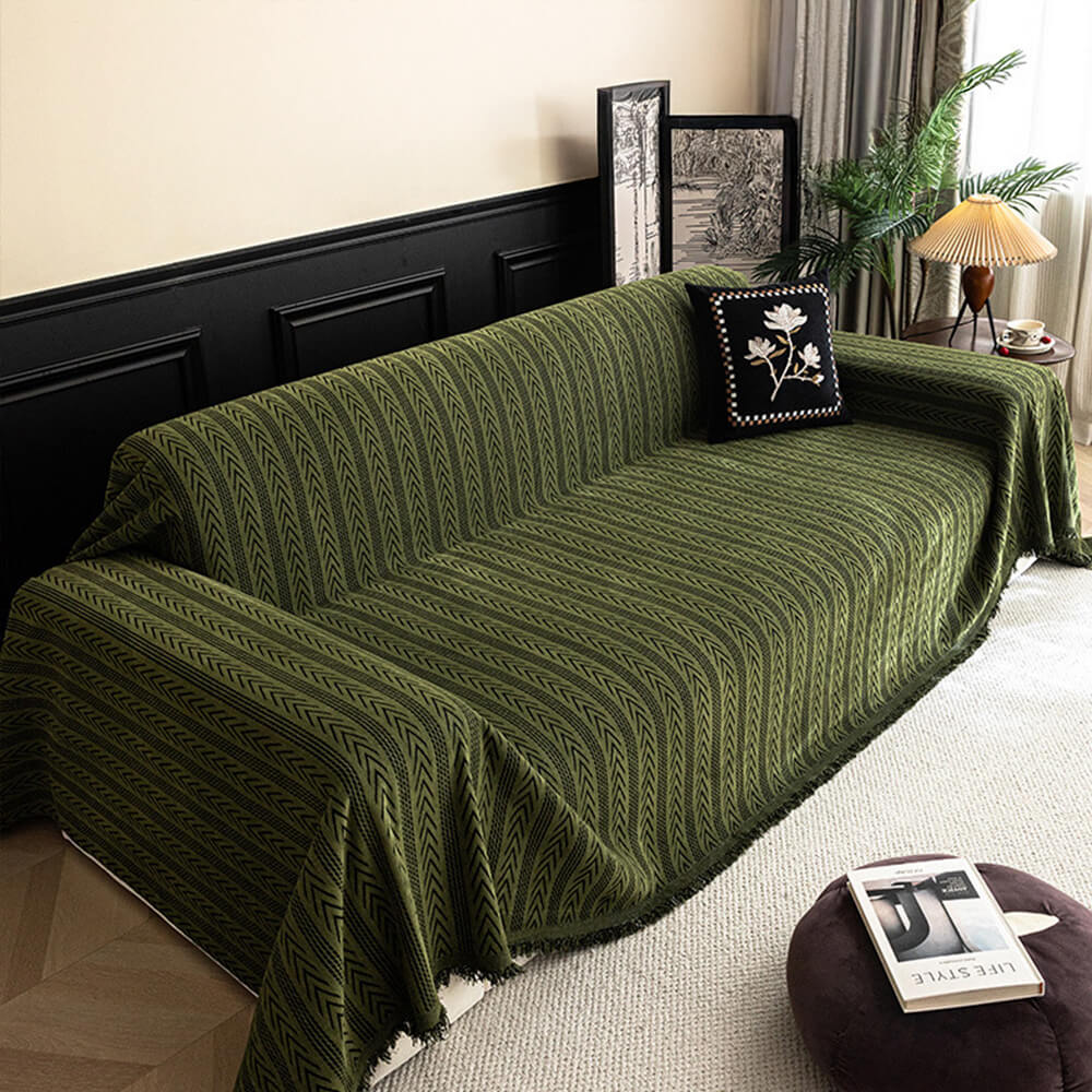 Cubierta del sofá Jacquard Tassel Chenille