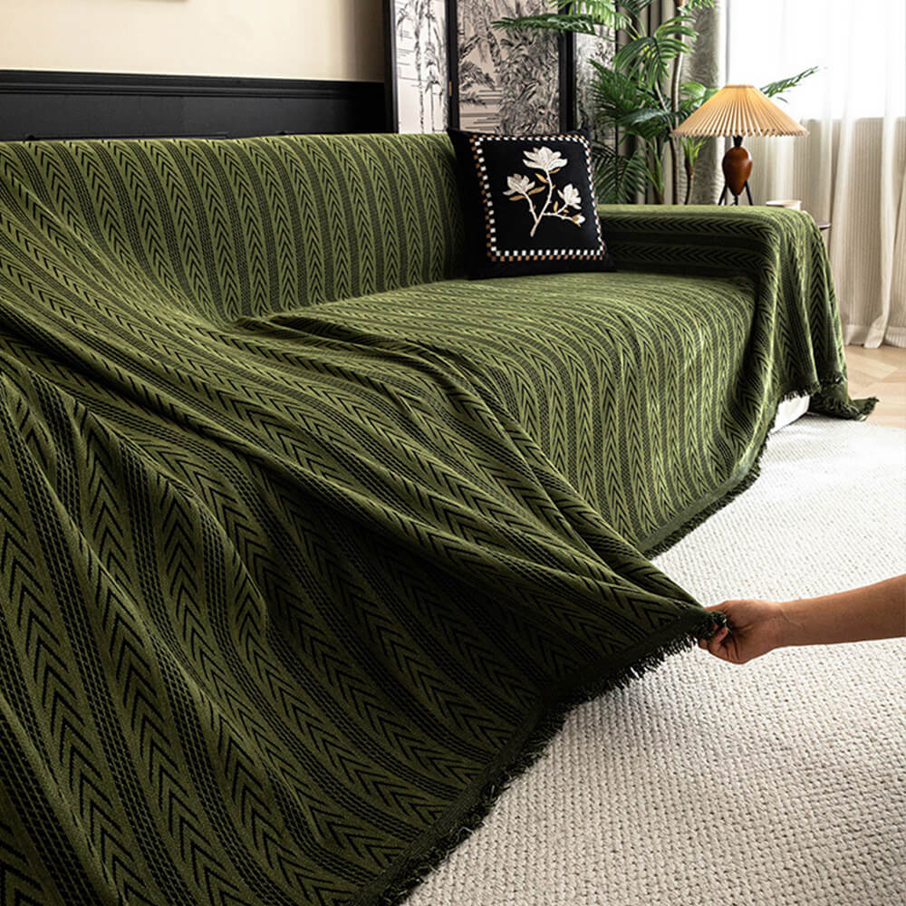 Cubierta del sofá Jacquard Tassel Chenille