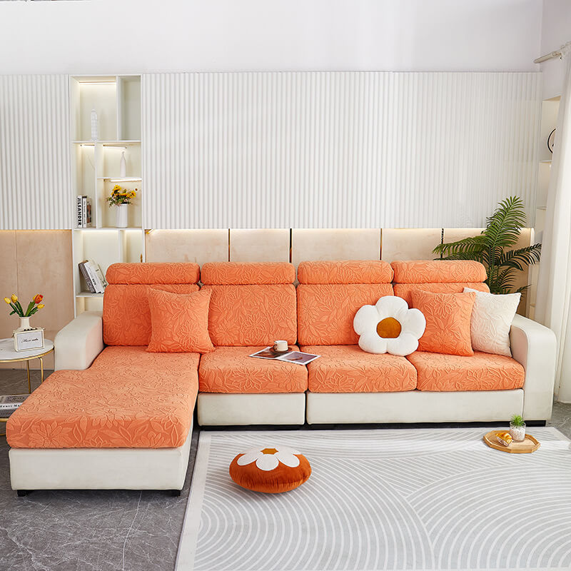 Coperchio di divano di divano di divano a velluto in velluto floreale