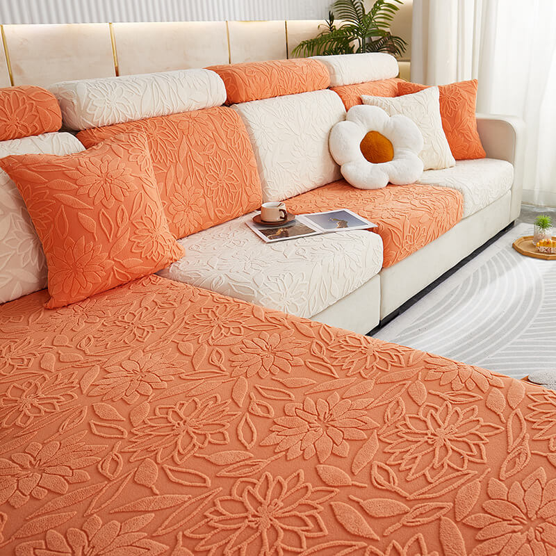 Coperchio di divano di divano di divano a velluto in velluto floreale