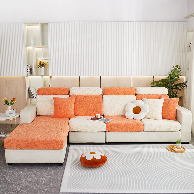 Coperchio di divano di divano di divano a velluto in velluto floreale