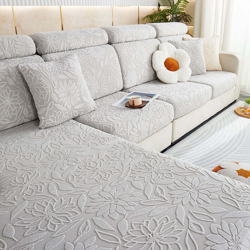 Coperchio di divano di divano di divano a velluto in velluto floreale