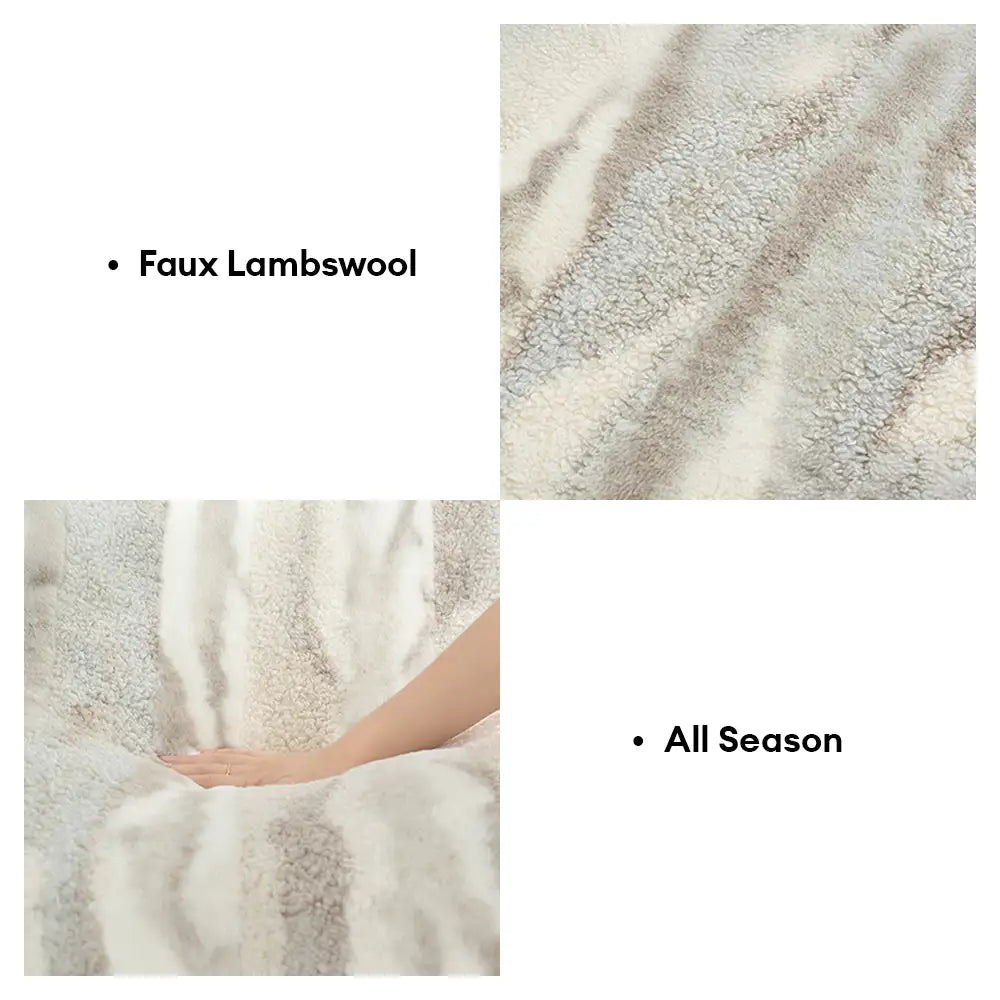 Lana de cordero sintética artística, cálida y resistente a los arañazos & Cama grande para perros Deep Sleep Comfort